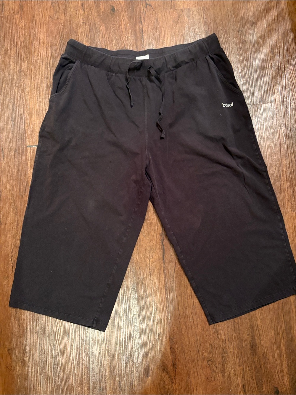 Baleaf Black Athletic high waist baggy palazzo capri pants sz 2 XL EUC